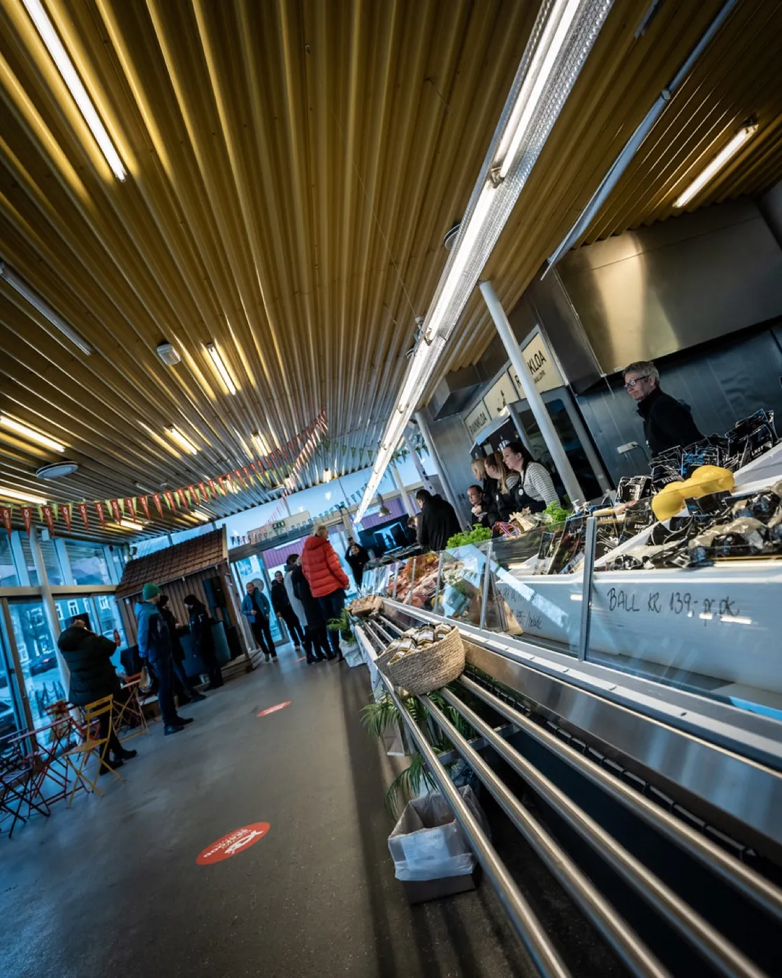 A seafood counter at the seafood festival in Trondheim.